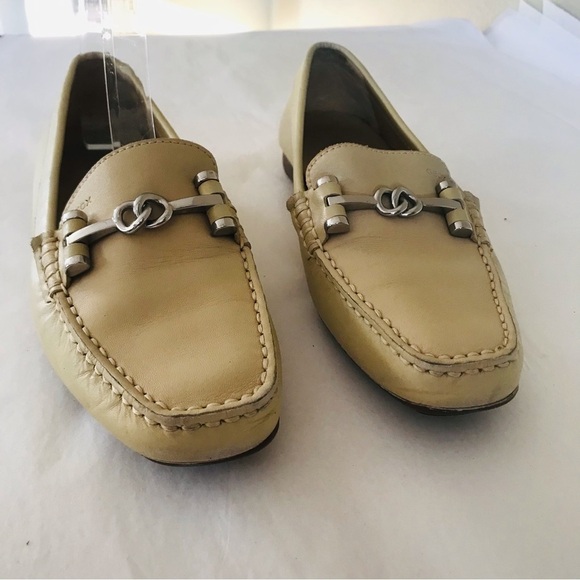 🦉GEOX Respira Cream Leather Driving Loafers - Picture 7 of 11